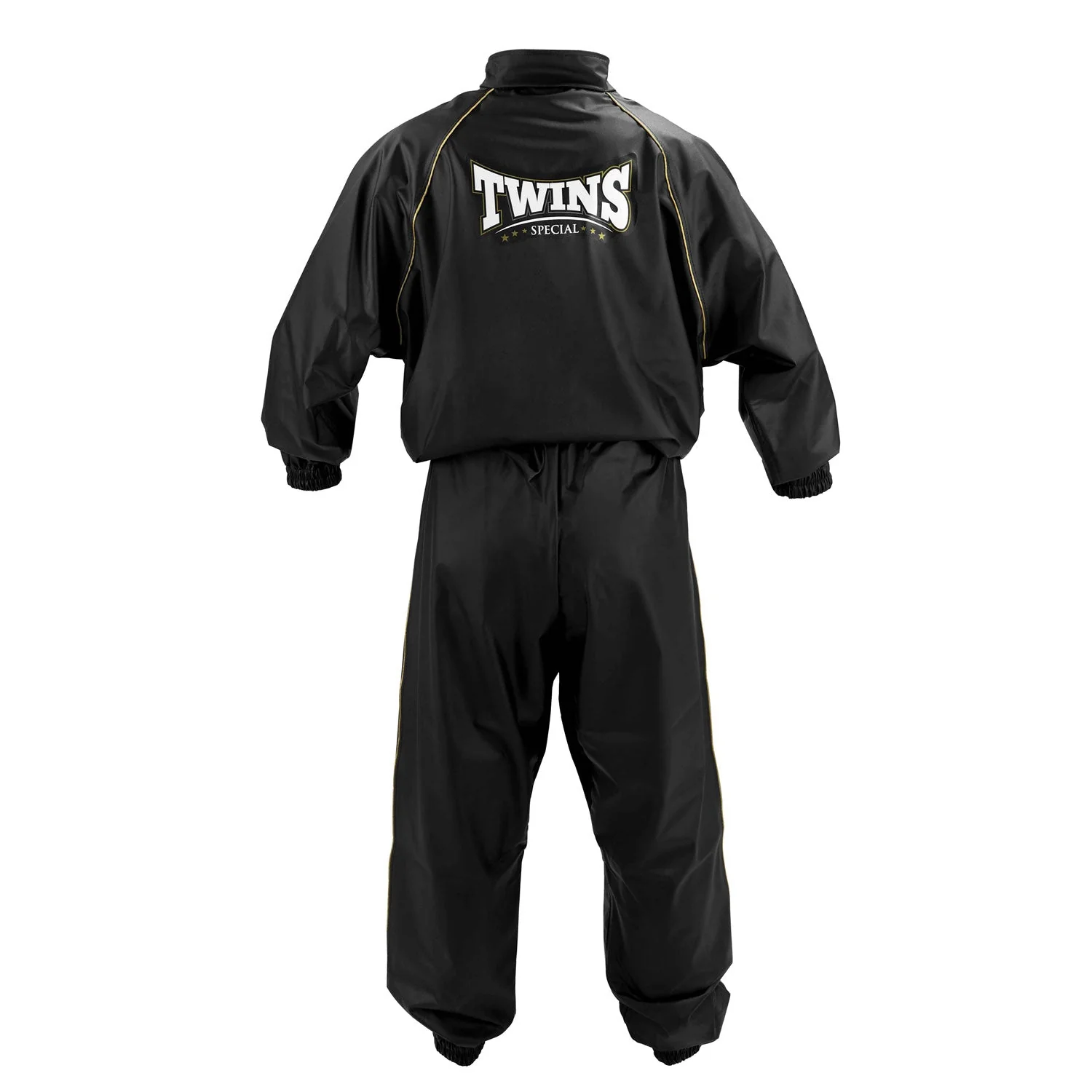 VSS1 Twins Classic Vinyl Sweatsuit Black-Gold - Image 2
