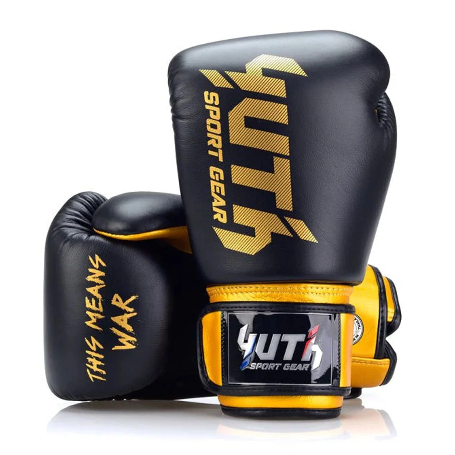 Yuth Boxing Gloves - Gold Line Black-Gold - Image 2