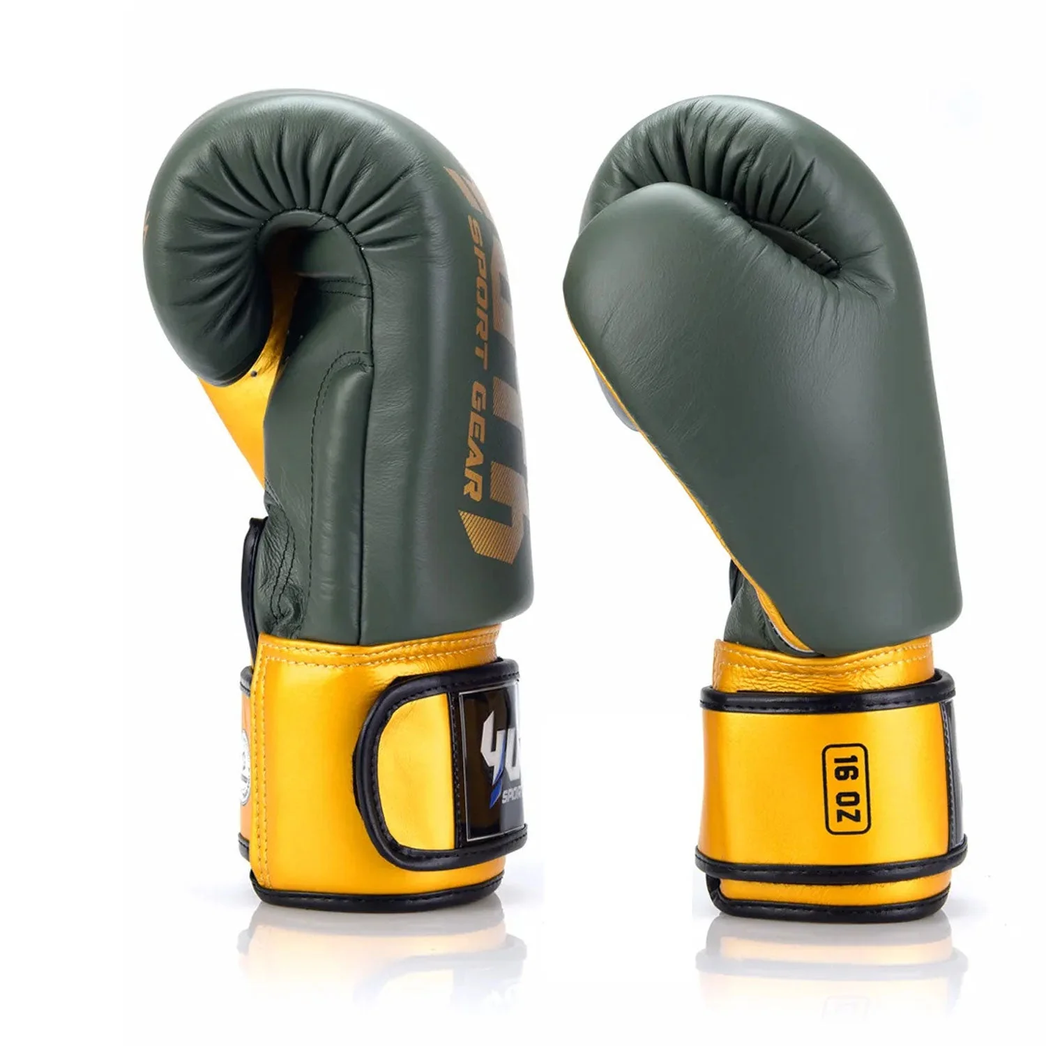 Yuth Boxing Gloves - Gold Line Olive-Gold - Image 3