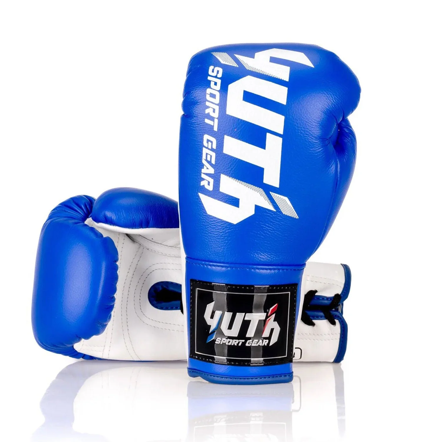 Yuth Boxing Gloves - Lace-Up Blue-White - Image 2