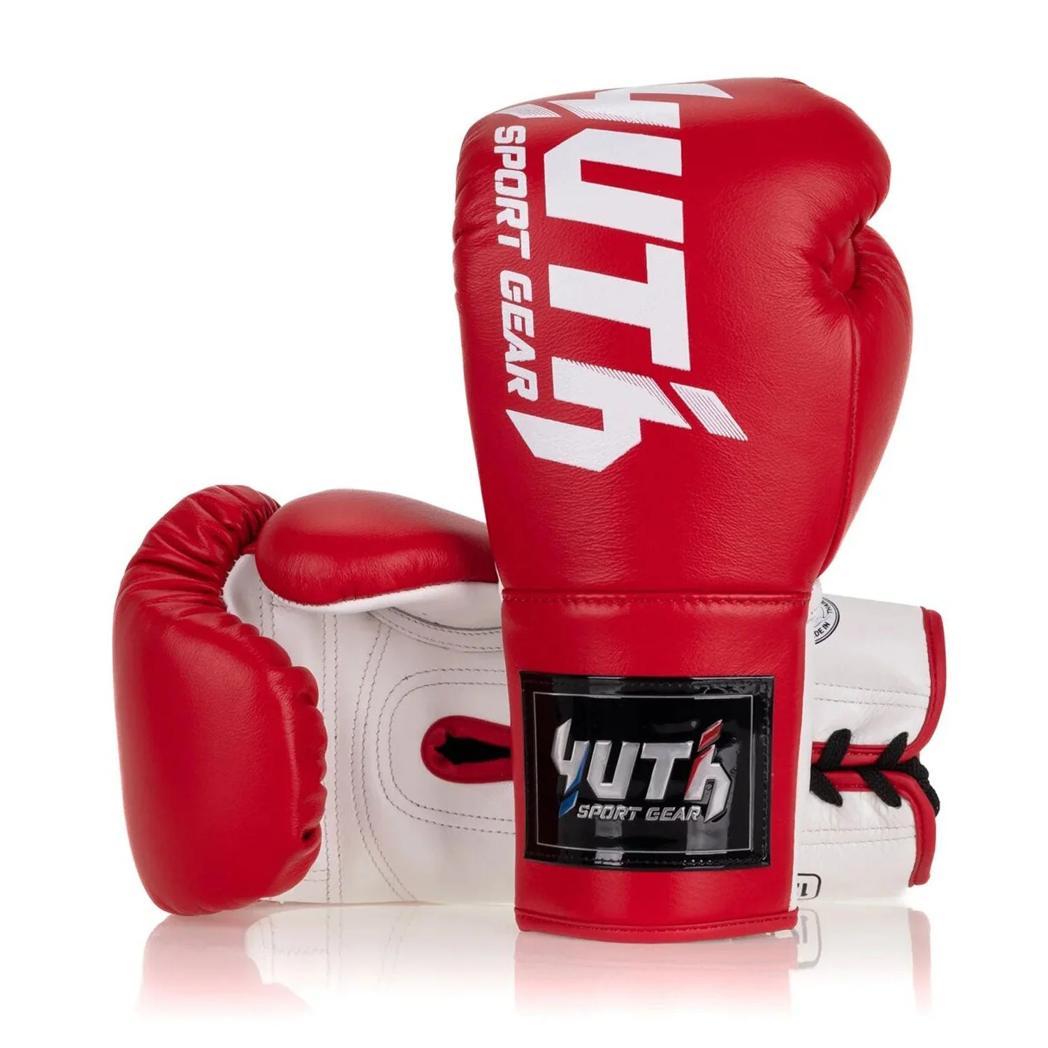 Yuth Boxing Gloves - Lace-Up Red-White - Image 2