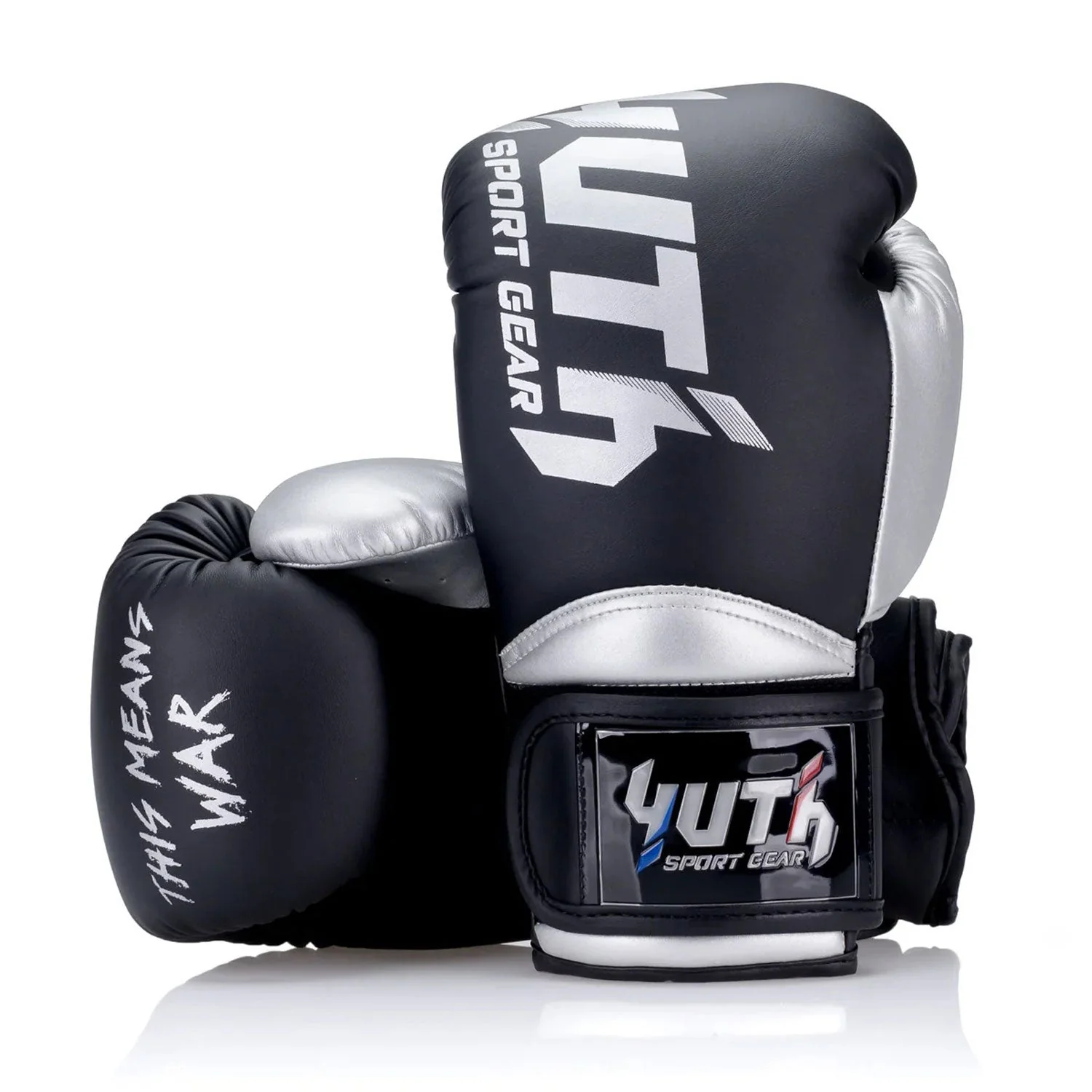 Yuth Boxing Gloves - Supportive Black-Silver - Image 2