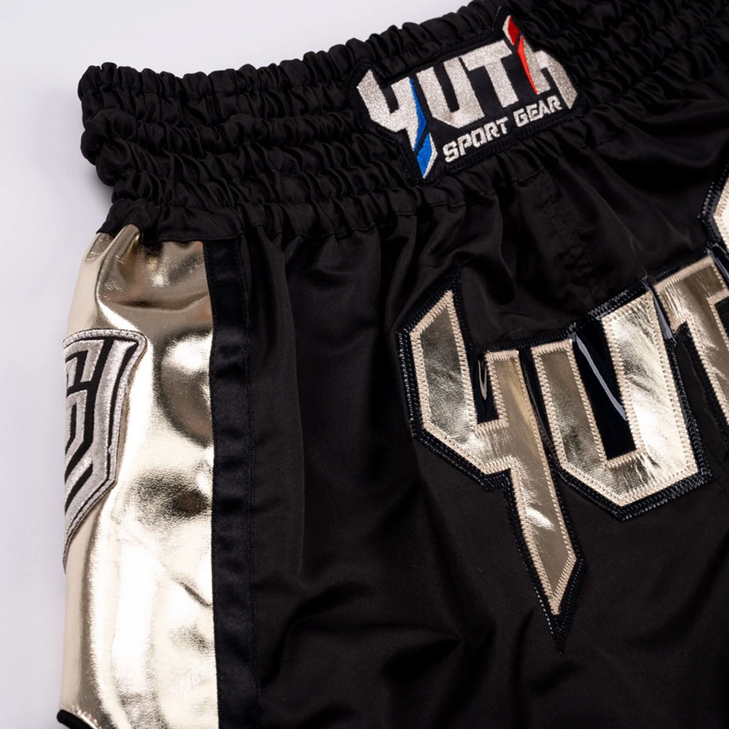 Yuth Hologram Muaythai Shorts Black-Gold - Image 2