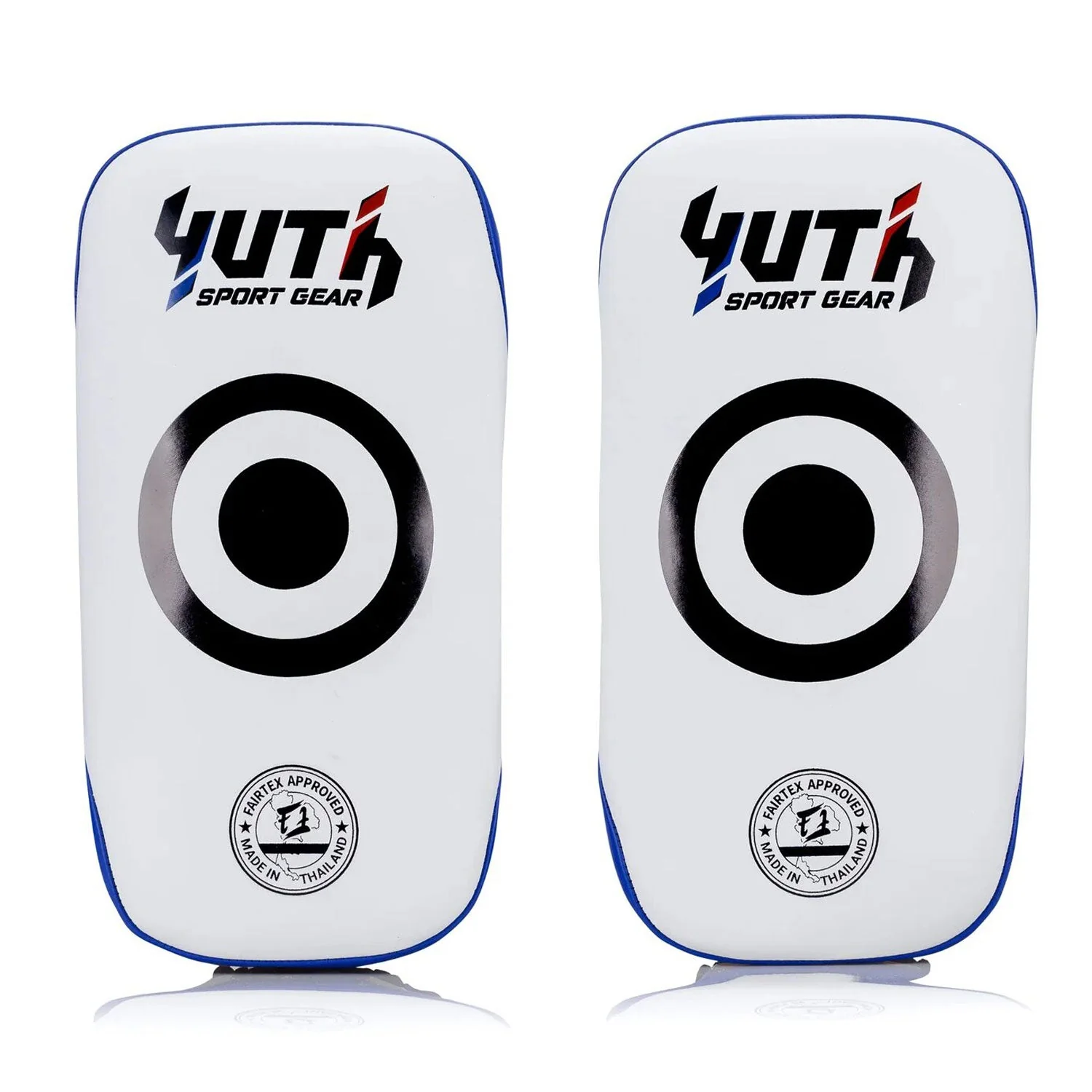 Yuth Thai Kick Pads White-Blue-Red - Image 3
